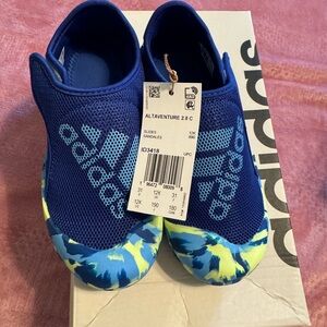 Adidas Blue and Yellow Water Sandals